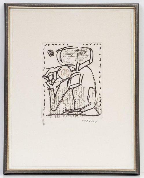 Pierre Alechinsky (1927) - Composition, Antiek en Kunst, Antiek | Overige Antiek