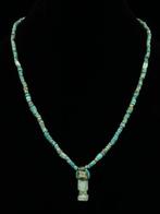 Oud-Egyptisch Ketting van turquoise kralen met Faience