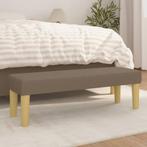 vidaXL Bankje 100x30x30 cm stof taupe, Verzenden, Nieuw, Stof, Minder dan 150 cm