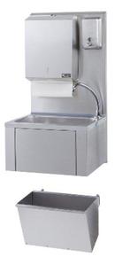 Horeca hand wasbak + papier en zeep dispenser | RVS, Verzenden