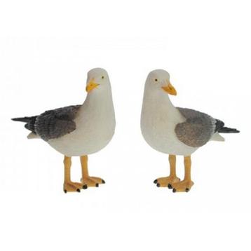 Zeemeeuw staand van 15 cm polystone - Decoratie vogels beschikbaar voor biedingen