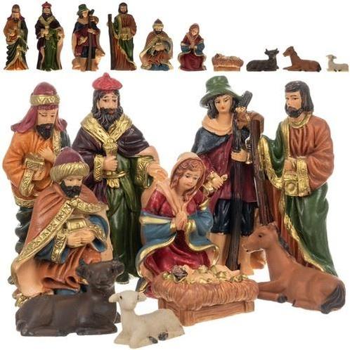 Ruhhy Kerststal Beeldjes Set – 10 Figuren voor Traditione., Diversen, Kerst, Nieuw, Ophalen of Verzenden