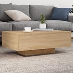 vidaXL Salontafel met LED-verlichting 85x55x31 cm sonoma, Huis en Inrichting, Tafels | Salontafels, 50 tot 100 cm, Verzenden, Nieuw