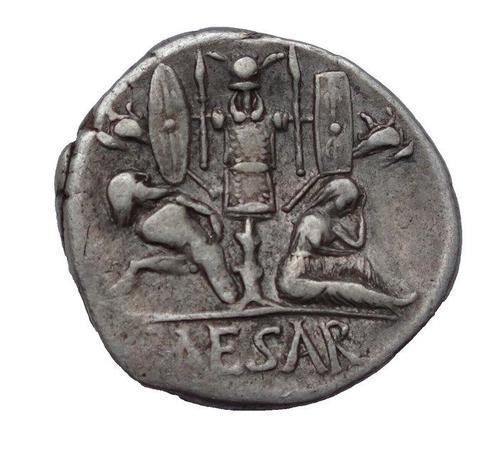 Romeinse Republiek (Imperatoriaal). NGC VF 5/5- 4/5 Julius, Postzegels en Munten, Munten | Europa | Niet-Euromunten