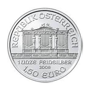 Wiener Philharmoniker 1 oz 2008 (7.773.000 oplage), Postzegels en Munten, Munten | Europa | Niet-Euromunten, Losse munt, Zilver