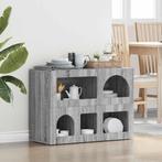 vidaXL Dressoir Grijs Sonoma 80,5 x 35 x 59 cm Bewerkt hout, Verzenden, Nieuw, Overige houtsoorten, Minder dan 50 cm