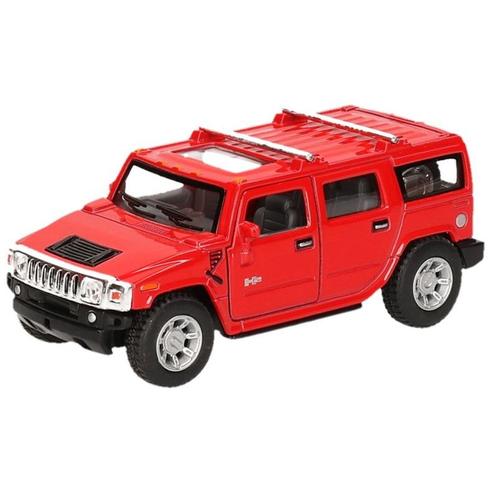 Modelauto Hummer H2 SUV rood 12,5 cm - Modelauto, Hobby en Vrije tijd, Modelauto's | Overige schalen, Ophalen of Verzenden