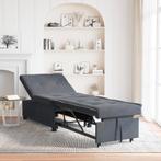 vidaXL 3-in-1 Sofa Bed Uittrekbaar Donkergrijs Velvet, Verzenden, Nieuw, Minder dan 150 cm
