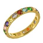Eeuwigheidsring - 18 karaat Geel goud Synthetische edelsteen, Sieraden, Tassen en Uiterlijk, Antieke sieraden