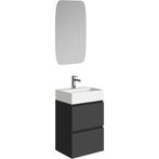 Xellanz Mini Onderkast Met 2 Laden Mat Zwart En Wastafel, Huis en Inrichting, Badkamer | Badkamermeubels, Ophalen of Verzenden