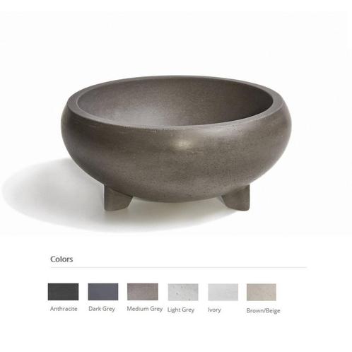 Opzet Wastafel Urbi et Orbi Bulbo Beton 40x18 cm Licht Grijs, Doe-het-zelf en Verbouw, Sanitair, Overige typen, Nieuw, Ophalen of Verzenden