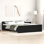 vidaXL Bedframe zonder matras 160x200 cm bewerkt hout zwart, Huis en Inrichting, Slaapkamer | Bedden, Bruin, Verzenden, 200 cm