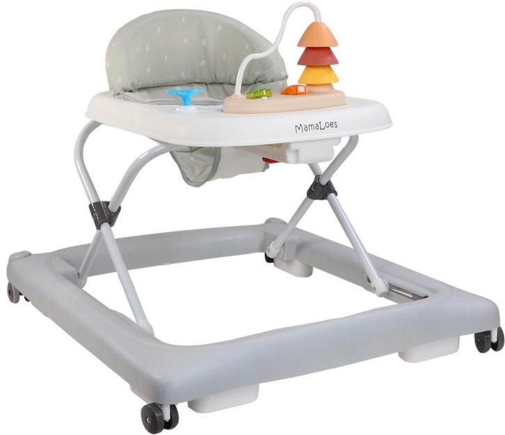 MamaLoes Mikko Grijs Baby Walker Loopstoel, Kinderen en Baby's, Speelgoed | Buiten | Voertuigen en Loopfietsen, Nieuw, Verzenden