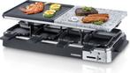 Gourmetstel 8 personen - Raclette - Gourmetplaat - Zwart - M, Verzenden, Zo goed als nieuw