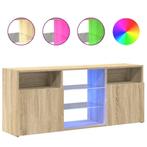 Tv-kast met LED - Sonoma Eiken - Retourdeal! 120cm (tv kast), 100 tot 150 cm, Nieuw, Ophalen of Verzenden, Minder dan 100 cm