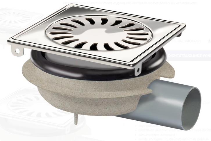 Afvoerput | RVS | ABS | 150 x 150 mm HorecaTraders, Zakelijke goederen, Horeca | Meubilair en Inrichting, Verzenden
