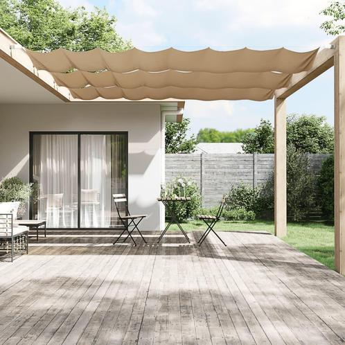 vidaXL Luifel verticaal 60x1200 cm oxford stof taupe, Tuin en Terras, Zonneschermen, Nieuw, Verzenden