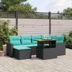 vidaXL 11-delige Tuinset met kussens poly rattan beige, Verzenden, Nieuw, Rotan, Tuinset