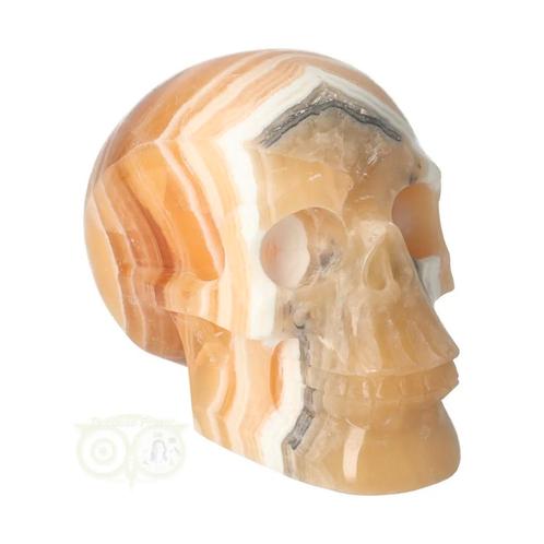 Oranje Calciet schedel Nr 273 - 636 gram, Sieraden, Tassen en Uiterlijk, Edelstenen, Nieuw, Verzenden