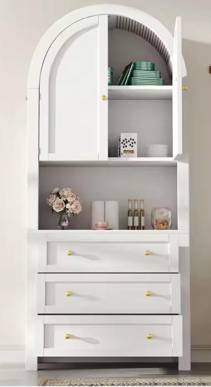 Gebogen Keukenkast met Lades – Open Vakken & Boerderijstijl, Huis en Inrichting, Keuken | Keukenelementen, Nieuw, Verzenden