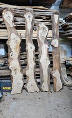 Set van 4 schaaldelen Europees eiken met burl, epoxy hout, Ophalen, 25 tot 50 mm, Eiken, Nieuw