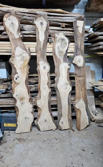 Set van 4 schaaldelen Europees eiken met burl, epoxy hout beschikbaar voor biedingen