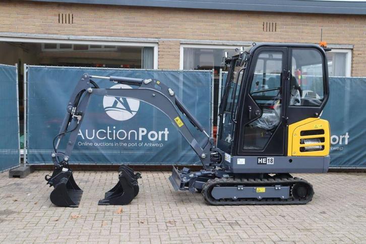 Veiling: Minigraver Eurotrac HE18 Diesel 2020 Nieuw, Zakelijke goederen, Machines en Bouw | Kranen en Graafmachines, Graafmachine