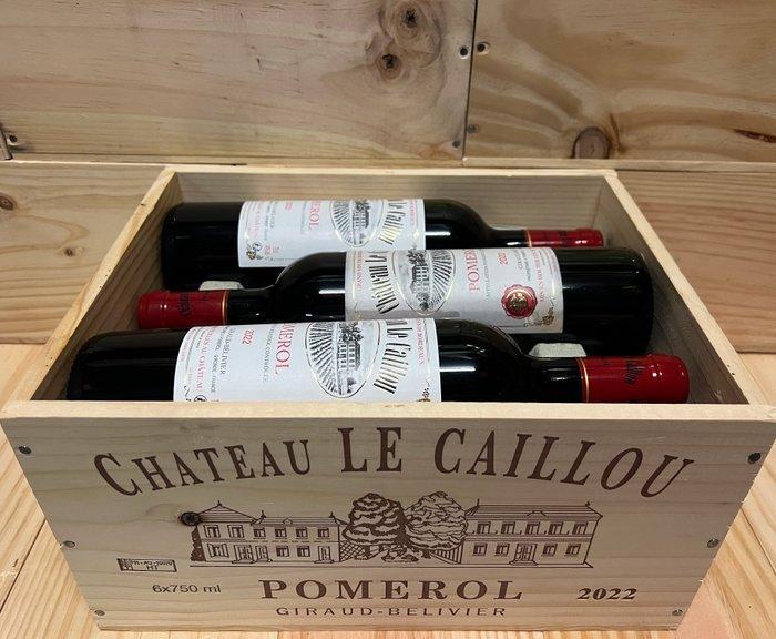 2022 Chateau Le Caillou - Pomerol - 6 Flessen (0.75 liter), Verzamelen, Wijnen