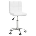 vidaXL Eetkamerstoel draaibaar kunstleer wit, Huis en Inrichting, Stoelen, Verzenden, Nieuw, Wit