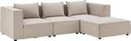 Modulaire Bank / Hoekbank Domas L - Beige - Stoffen bekledin, Huis en Inrichting, Banken | Bankstellen, Verzenden, Nieuw