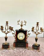 Pendule (3) - Brons, Marmer, Zinklegering - 1910-1920 -, Antiek en Kunst, Antiek | Klokken