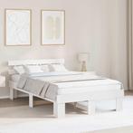 vidaXL Bedframe met hoofdeinde met lade Wit 120 x 200 cm, Verzenden, Nieuw, Wit, Hout