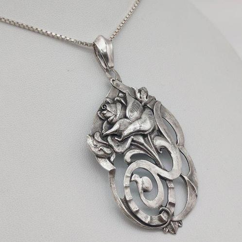 Zonder Minimumprijs - Ketting met hanger Zilver - Alex, Sieraden, Tassen en Uiterlijk, Antieke sieraden