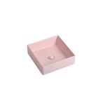 Wastafel Fabio 35x35x11cm mat roze inclusief afvoerplug, Doe-het-zelf en Verbouw, Sanitair, Verzenden, Nieuw
