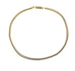 Exclusief gouden vossenstaart schakelcollier (Ketting), Ophalen of Verzenden, Gebruikt, Overige kleuren, Goud