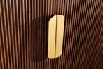 Design dressoir GATSBY 170 cm bruin goud mangohout wit, Ophalen of Verzenden, Nieuw