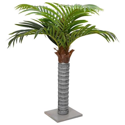 vidaXL Kunstpalmboom 6 bladeren 100 cm groen, Huis en Inrichting, Woonaccessoires | Kunstplanten en Kunstbloemen, Nieuw, Verzenden