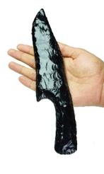 Moderne decoratie uniek - zwarte obsidiaan speerpunt -, Antiek en Kunst