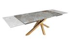 Uitschuifbare eettafel MARVELOUS 180-220-260cm grijs koper, Huis en Inrichting, Tafels | Eettafels, Ophalen of Verzenden, Nieuw