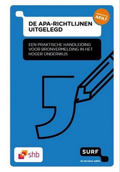 Boek De APA-richtlijnen uitgelegd 9789072482235, Boeken, Overige Boeken, Zo goed als nieuw, Verzenden