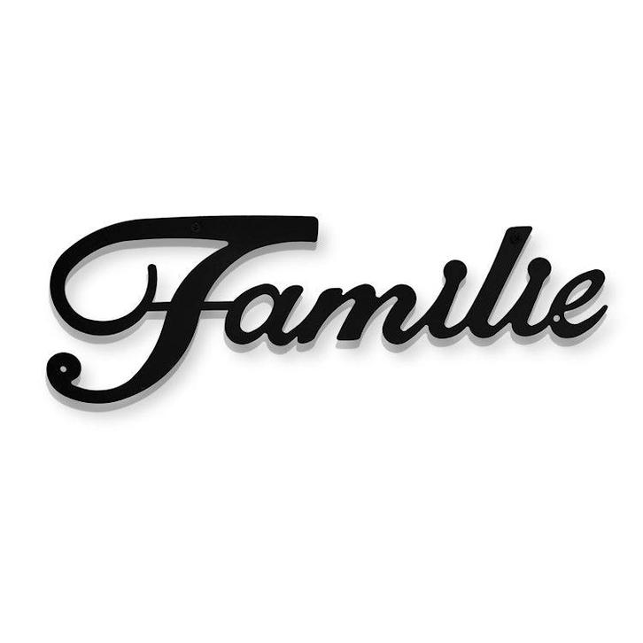 IvoQ Muurdecoratie Familie Zwart Metaal, Huis en Inrichting, Woonaccessoires | Wanddecoraties, Nieuw, Verzenden