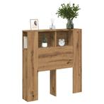 vidaXL Hoofdbordkast 100x19x104,5cm bewerkt hout artisanaal, Huis en Inrichting, Slaapkamer | Bedden, Verzenden, Nieuw, Bruin