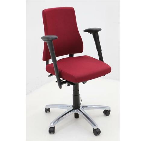 Bureaustoel BMA Axia hoge rug - bordeaux rood - chroom -, Huis en Inrichting, Bureaus, Gebruikt, Ophalen of Verzenden