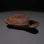 Oud-Romeins Terracotta Olie lamp. 1e - 4e eeuw na Christus., Verzamelen