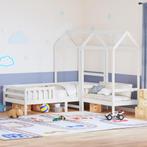 vidaXL Kinderbed met huisje en bankje massief grenenhout wit, Huis en Inrichting, Slaapkamer | Bedden, Eenpersoons, Verzenden