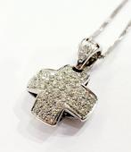 Estrò - Ketting met hanger - 18 karaat Witgoud - 1.00ct. tw., Sieraden, Tassen en Uiterlijk, Antieke sieraden