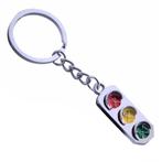 Fako Bijoux® - Sleutelhanger - Stoplicht - Zilverkleurig, Verzamelen, Verzenden, Nieuw