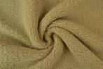 Teddy bont stof – Donker beige – Bouclé stof, Overige kleuren, 120 cm of meer, Ophalen of Verzenden, Polyester
