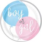Feestborden Gender Reveal Boy Or Girl (8st), Nieuw, Ophalen of Verzenden