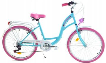Meisjesfiets 24 inch, 6v - Blauw/Roze retourdeal! 50% kor... beschikbaar voor biedingen